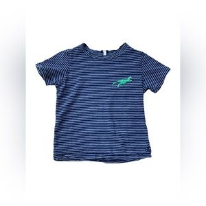 Joules Size 5 Dino Embroidered Striped Tee